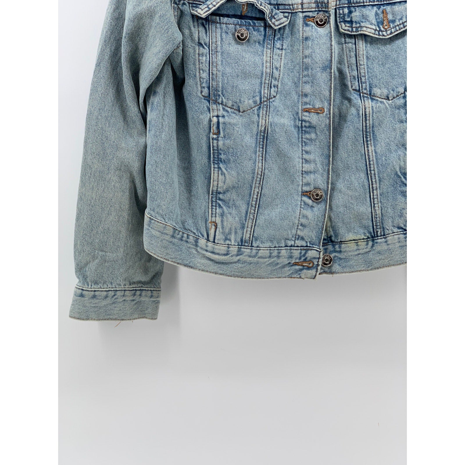 DIVIDED By H&M Women's Blue Denim Button-Up Long Sleeve Jean Jacket SZ M