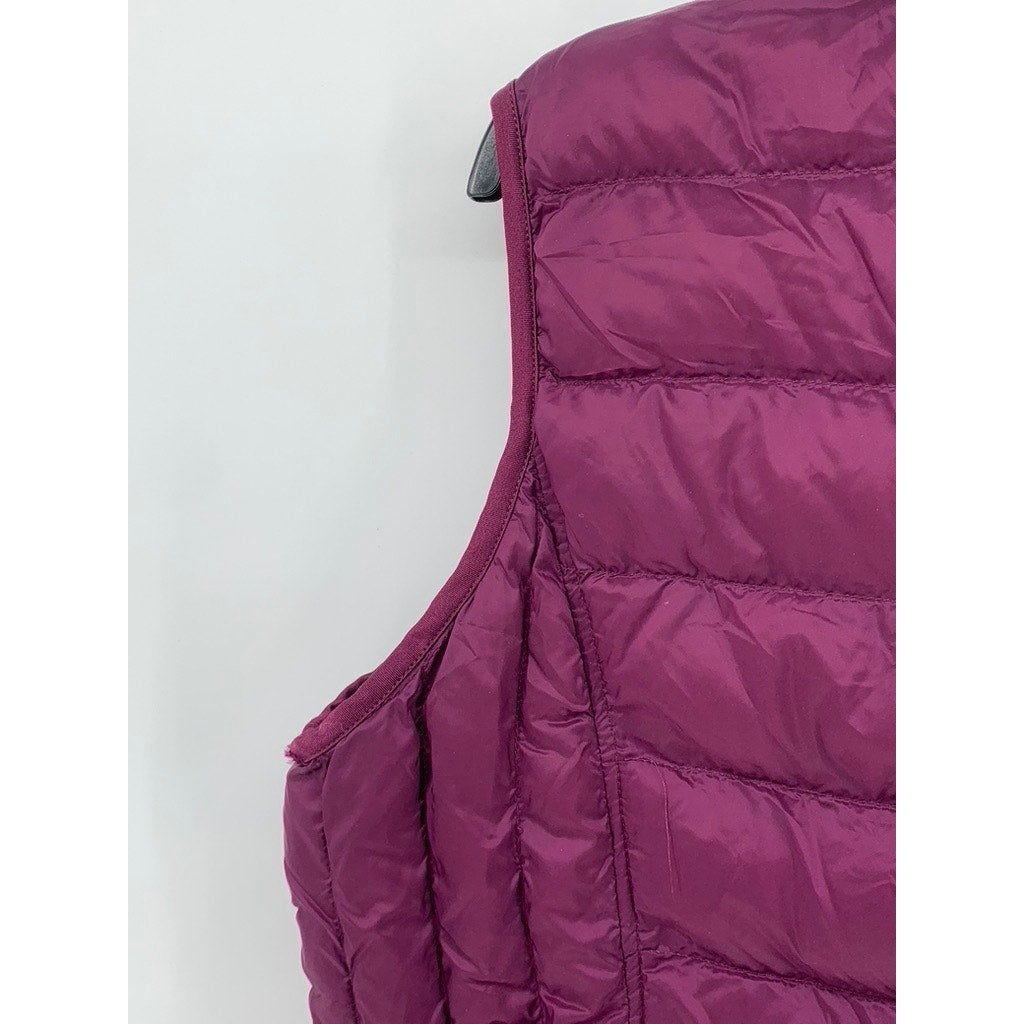 32 DEGREES HEAT Women's Maroon Puffer Zip-Up Vest SZ XL