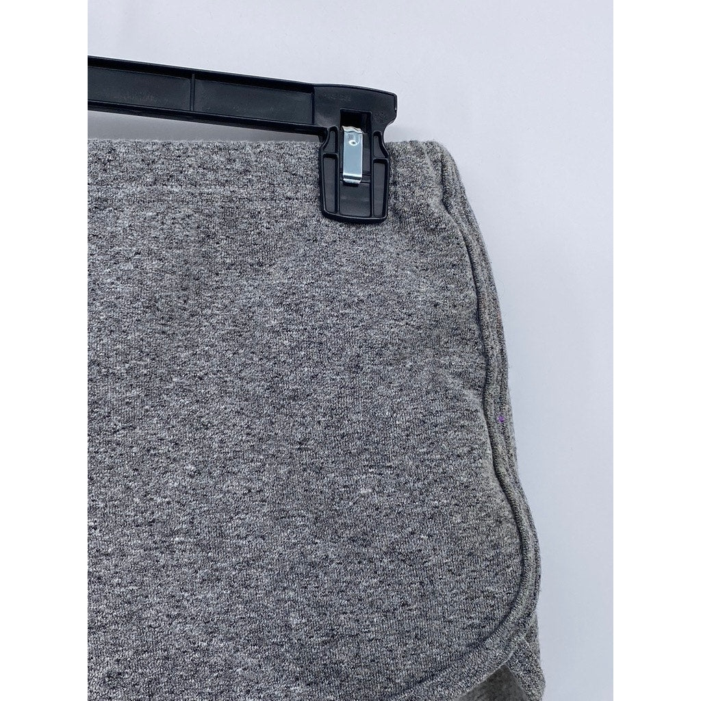 AMERICAN APPAREL Women's Charcoal Heather Fleece Casual Shorts SZ L