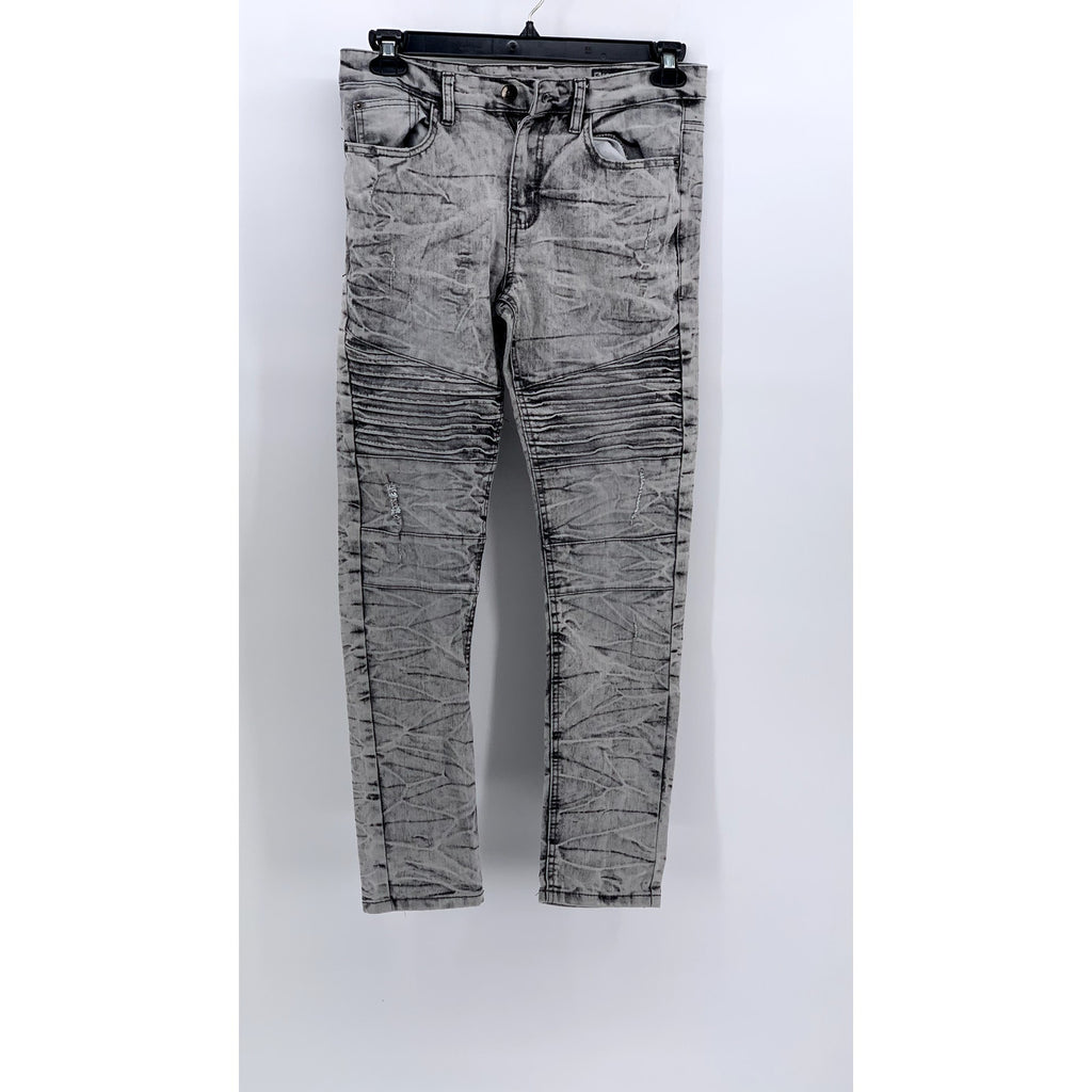 SOUTHPOLE Men's Gray Dyed Textured Denim Skinny Jeans SZ 30X30