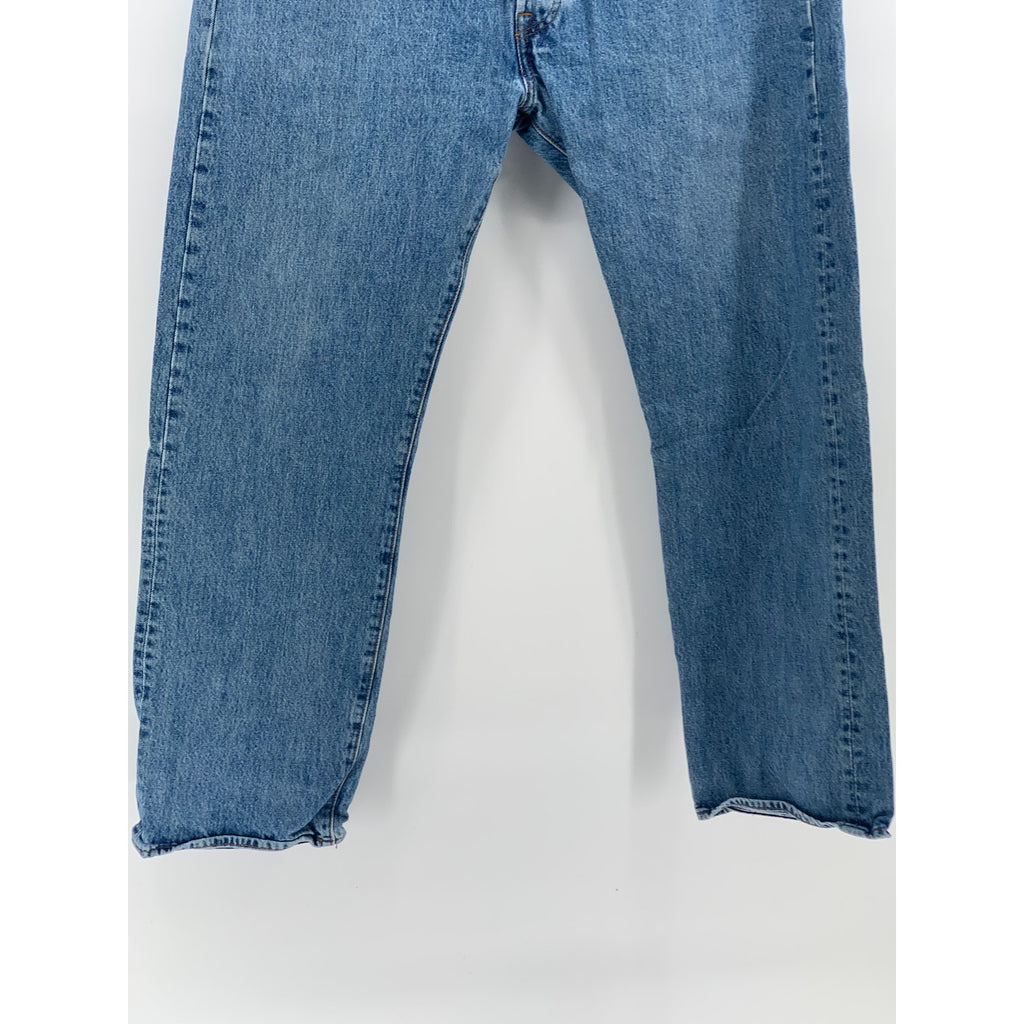 LEVI'S Men's Medium Blue Denim 501 Regular-Fit Slim-Leg Jeans SZ 38X30