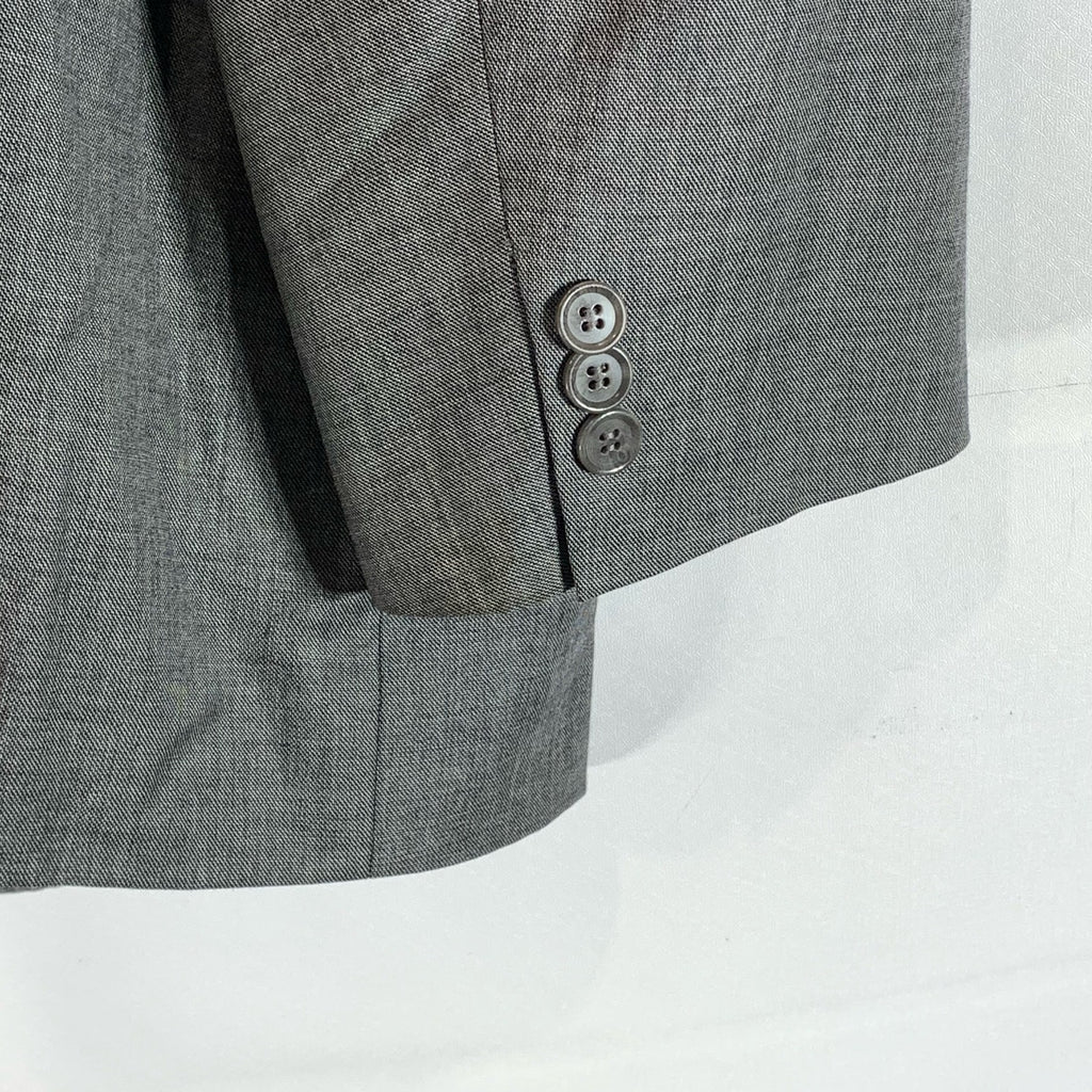 H By HALSTON Men's Gray Three-Button Notch Lapel Blazer SZ 48
