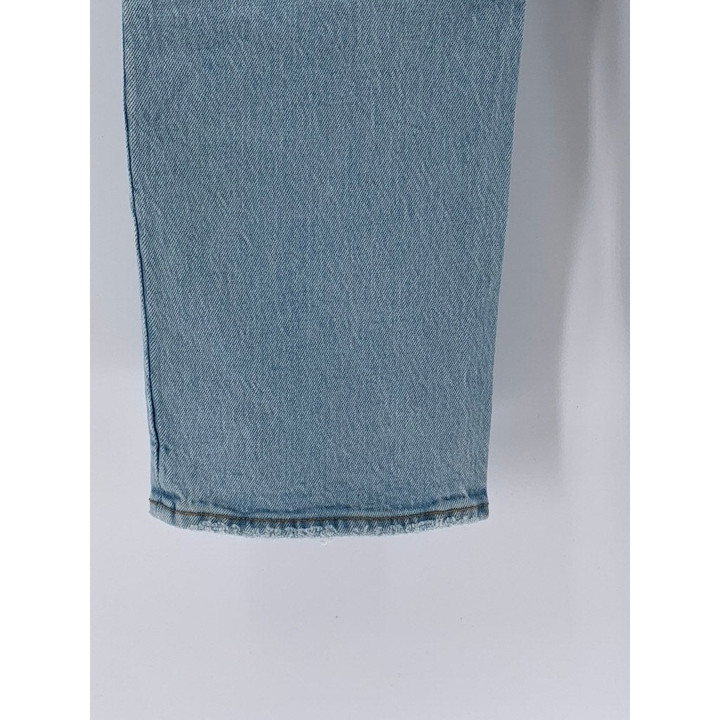ABERCROMBIE & FITCH Women's Blue The 90's Straight Ultra High Rise Jeans SZ 4/27