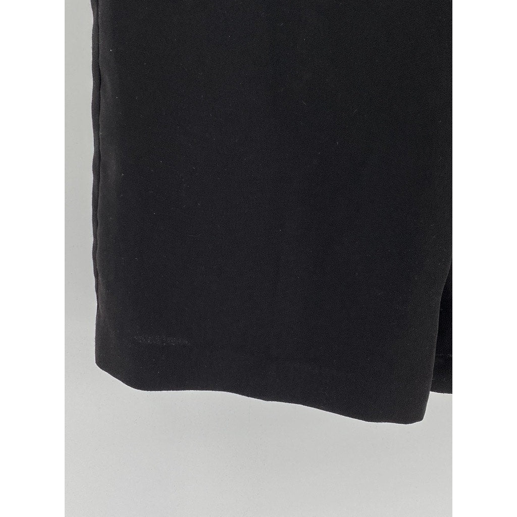 H&M Women's Black Solid Wide-Leg Relaxed-Fit Side-Zipper Dress Pants SZ 6