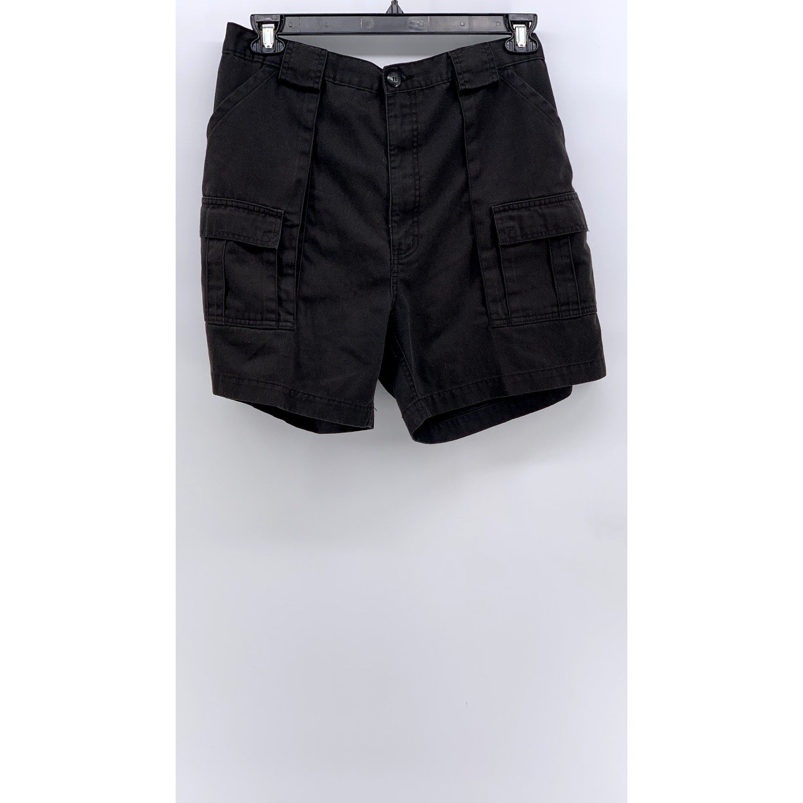 WEEKENDER Men's Black Solid Trader Cargo Shorts SZ 36