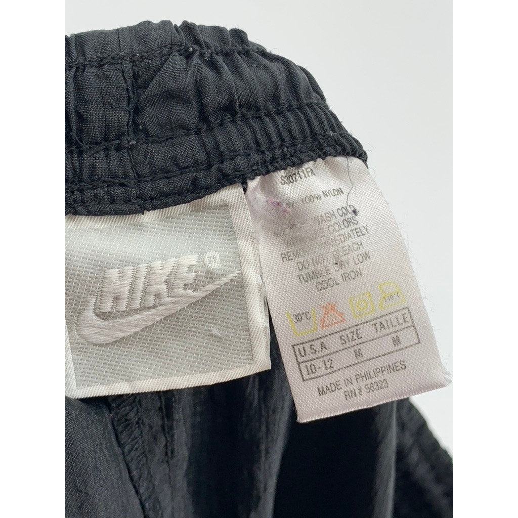 NIKE Women's Black Nylon Zipper-Hem Active Pants SZ M