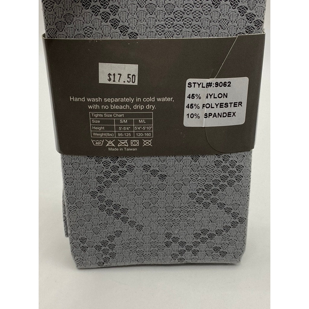 FRENCH CURVE Women's Gray Printed Stretch Pull-on Lightweight Leggings SZ M/L