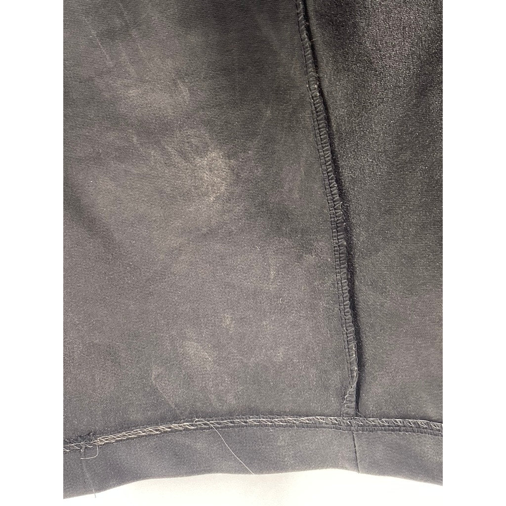 UNBRANDED Women's Black Solid Straight High-Rise Midi Skirt SZ S