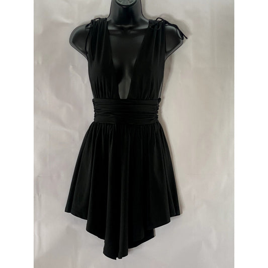 WHITE FOX Women's Solid Black My Pleasure Sleeveless Mini Dress SZ XS
