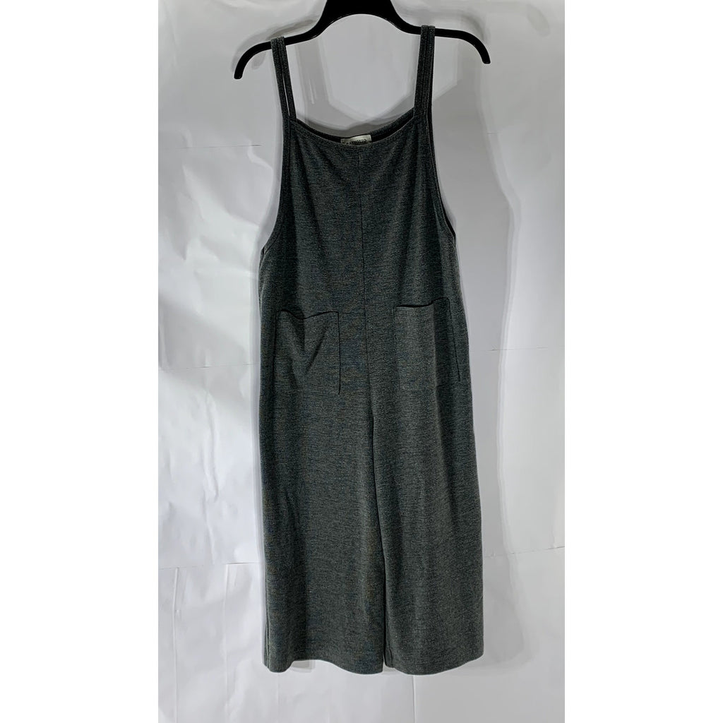 PINKYOTTO Women’s Dark Gray Spaghetti Strap Relaxed Fit Cropped Jumpsuit SZ OS