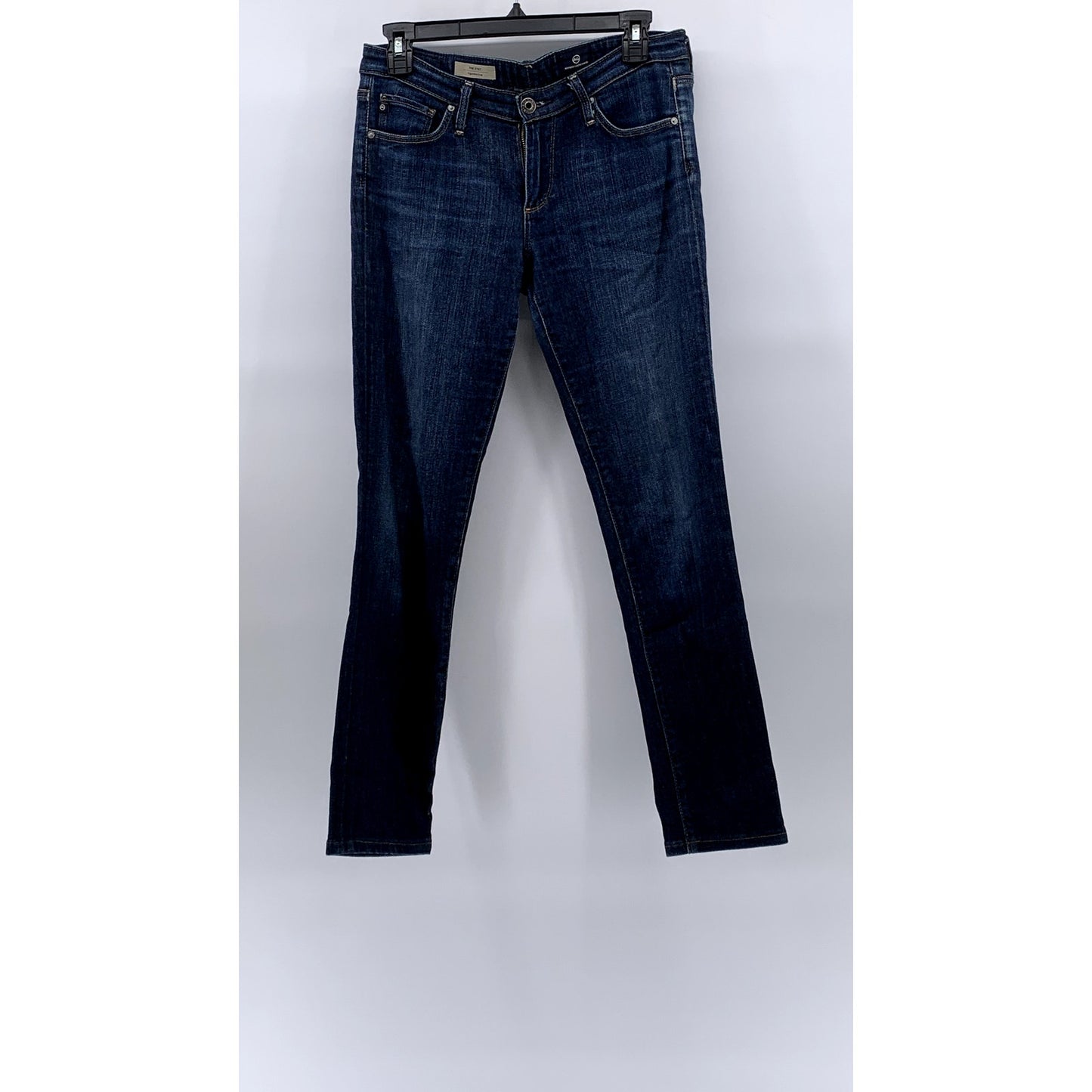 AG ADRIANO GOLDSCHMIED Women's Blue Denim The Stilt Cigarette Leg Jeans SZ 27