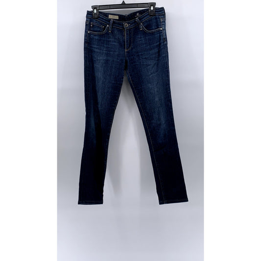 AG ADRIANO GOLDSCHMIED Women's Blue Denim The Stilt Cigarette Leg Jeans SZ 27