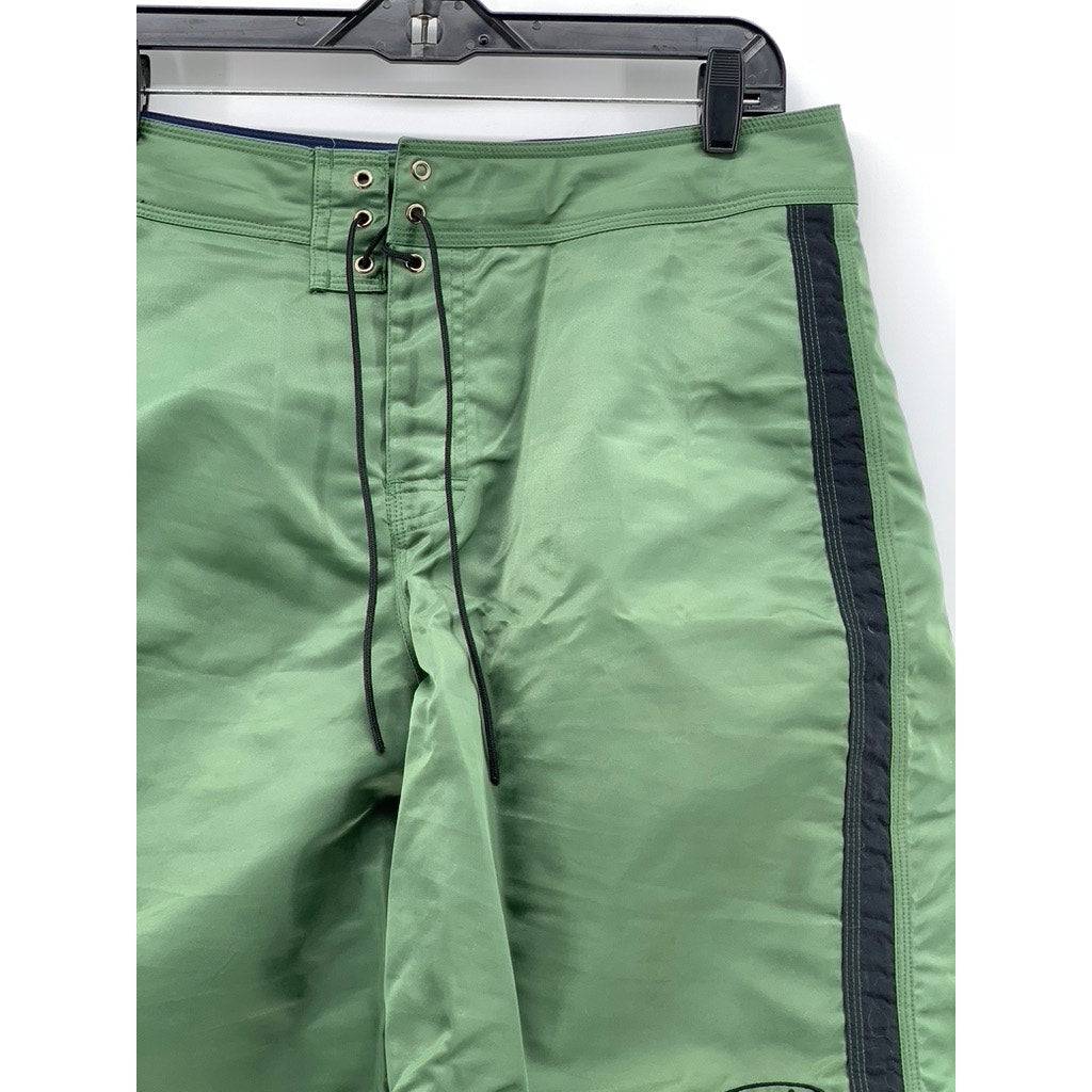 PATAGONIA Men's Green Black Lightweight Swim Shorts SZ 35