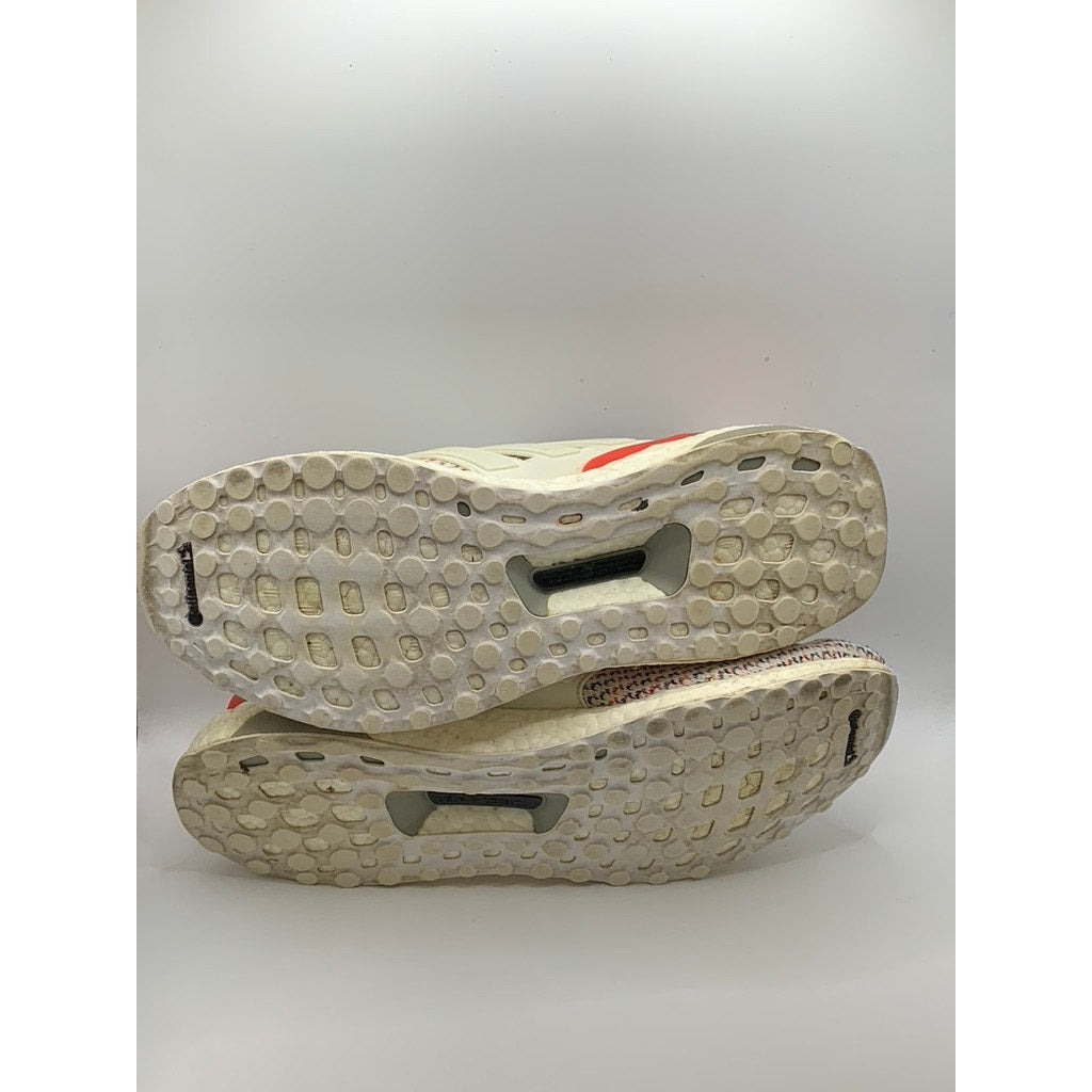 ADIDAS Men's White-Multi Knit Ultra Boost Sneakers SZ 9