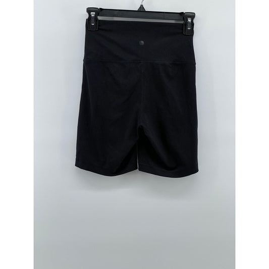 YOGALICIOUS LUX Women's Black Solid Everyday Casual Biker Shorts SZ S