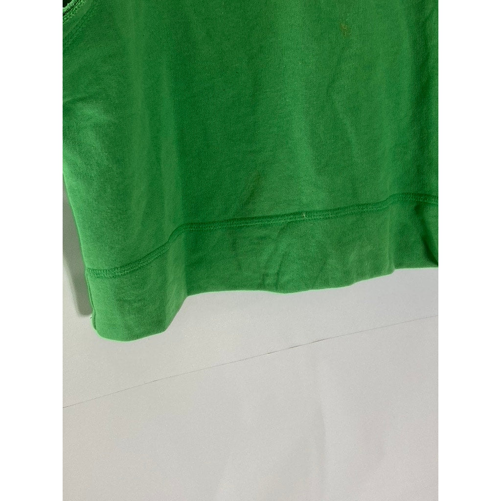 WRANGLER Women’s Green Crewneck Cut-Off Sleeve Pullover Tank Top SZ M