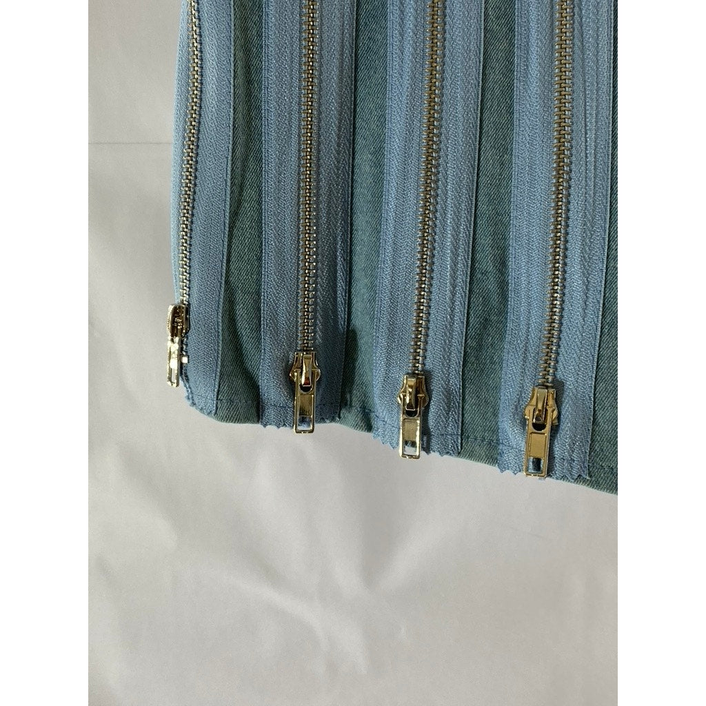 HOT & DELICIOUS Women's Denim Zip Me Up Please Shorts SZ M