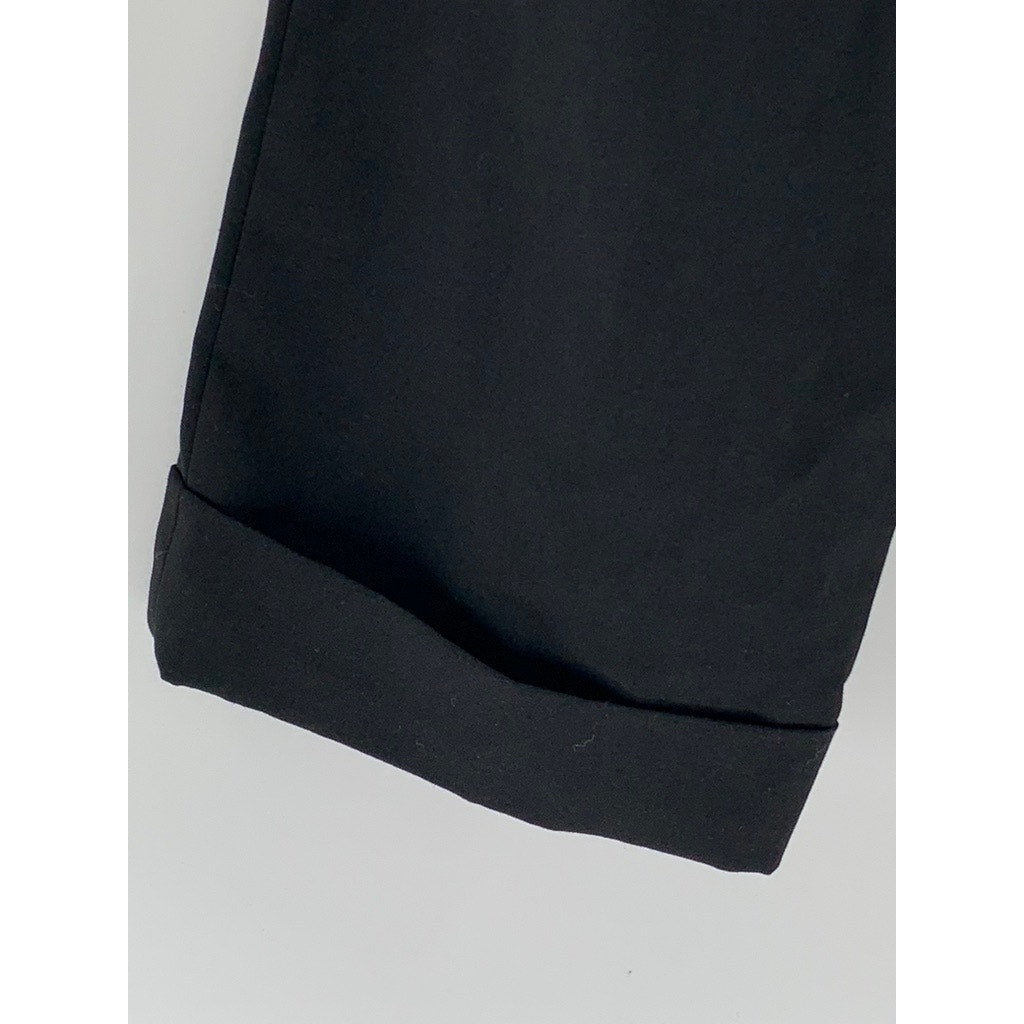 ALLSAINTS Men's Black Wool-Blend Oakes Slim Cropped Cuffed Dress Pant SZ 32