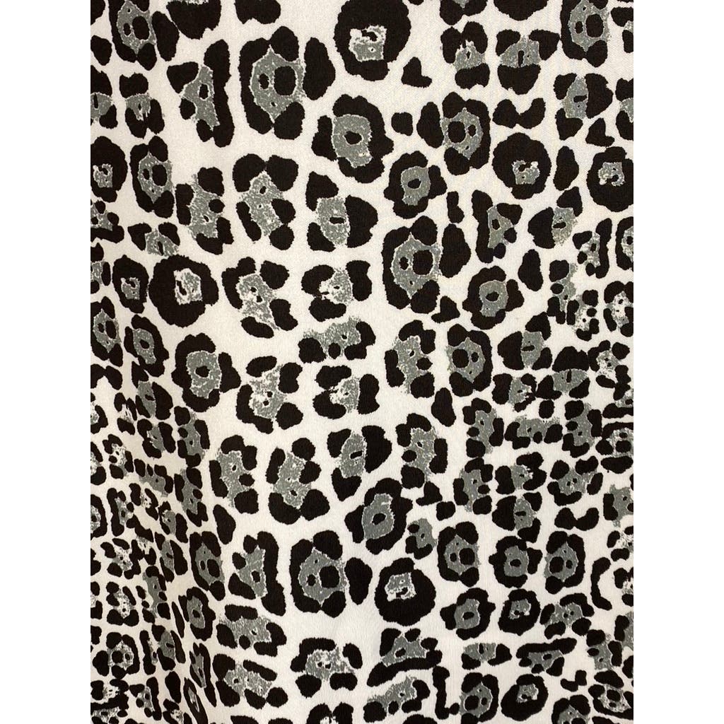 BAR III Women's Black/White Animal Print Scoop-Neck Sleeveless Dress SZ 2XL