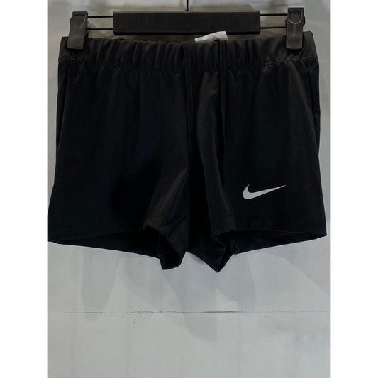 NIKE Women's Black Swoosh-Logo Team Boy Pull-On Running Shorts SZ S