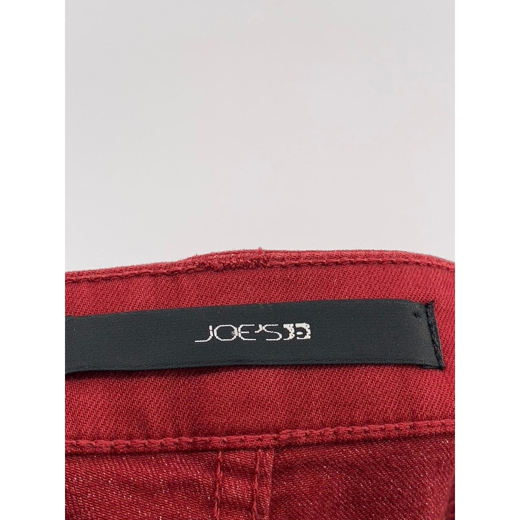 JOE'S Women's Red Skinny Visionaire Cotton-Blend Pant SZ 29
