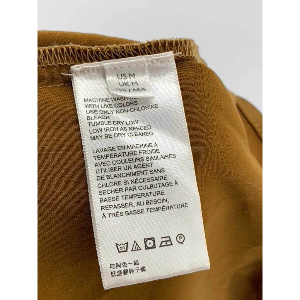 URBAN OUTFITTERS Women's Gold Shae Cowl-Neck Open-Back A-Line Mini Dress SZ M