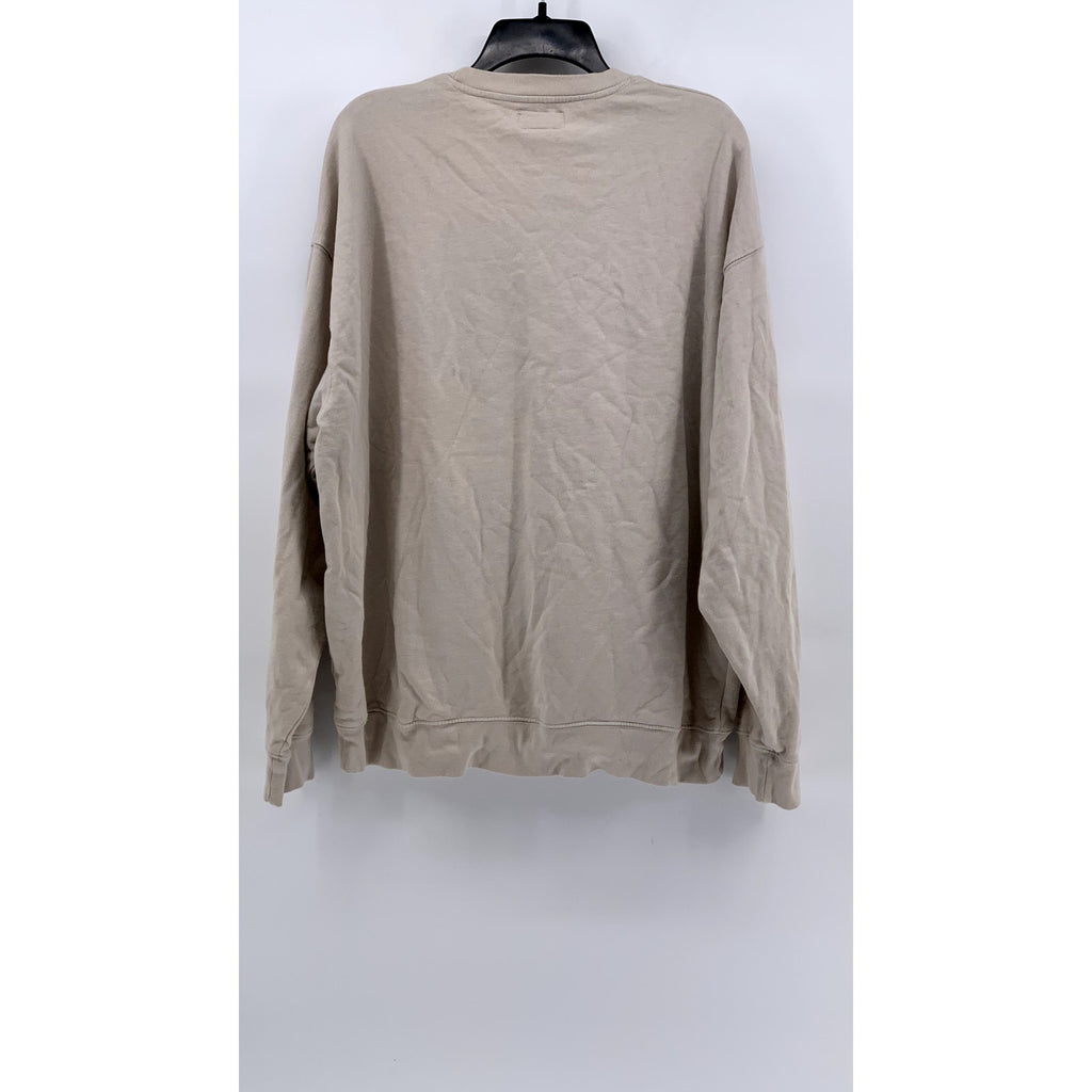 ARIZONA JEAN CO. Unisex Cotton Long Sleeved Tan Crewneck SZ XL