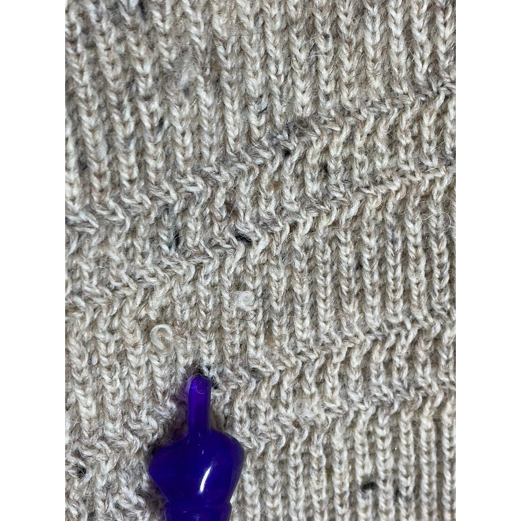 ARAN WOOLLEN MILLS Men's Beige Crewneck Knit Wool Pullover Sweater SZ XL