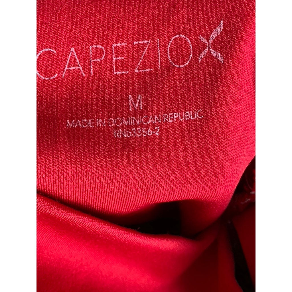 CAPEZIO Girls' Red Pull-On Biker Shorts SZ M