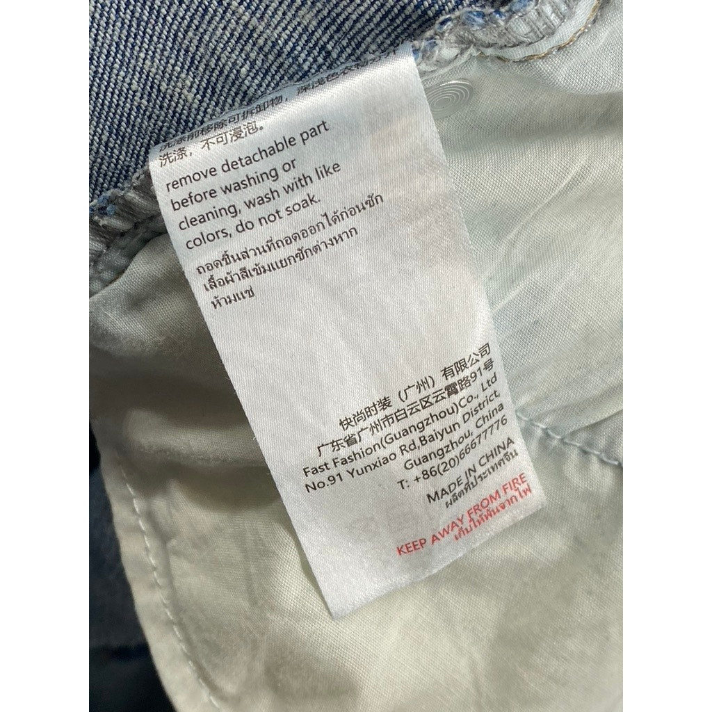 URBAN REVIVO Women's Medium Wash Blue Denim Chain Five-Pocket Jogger Jeans SZ 2