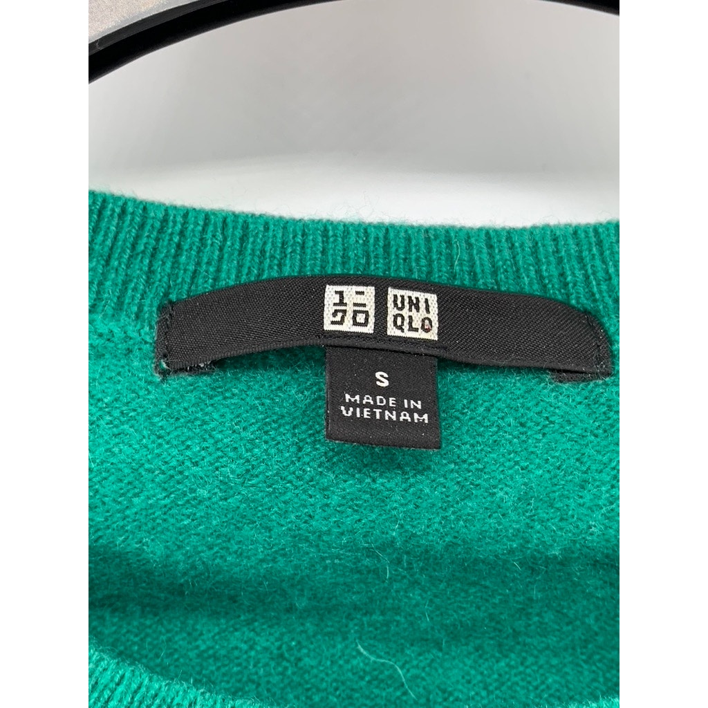 UNIQLO Women's Green Crewneck Cashmere Knit Sweater SZ S