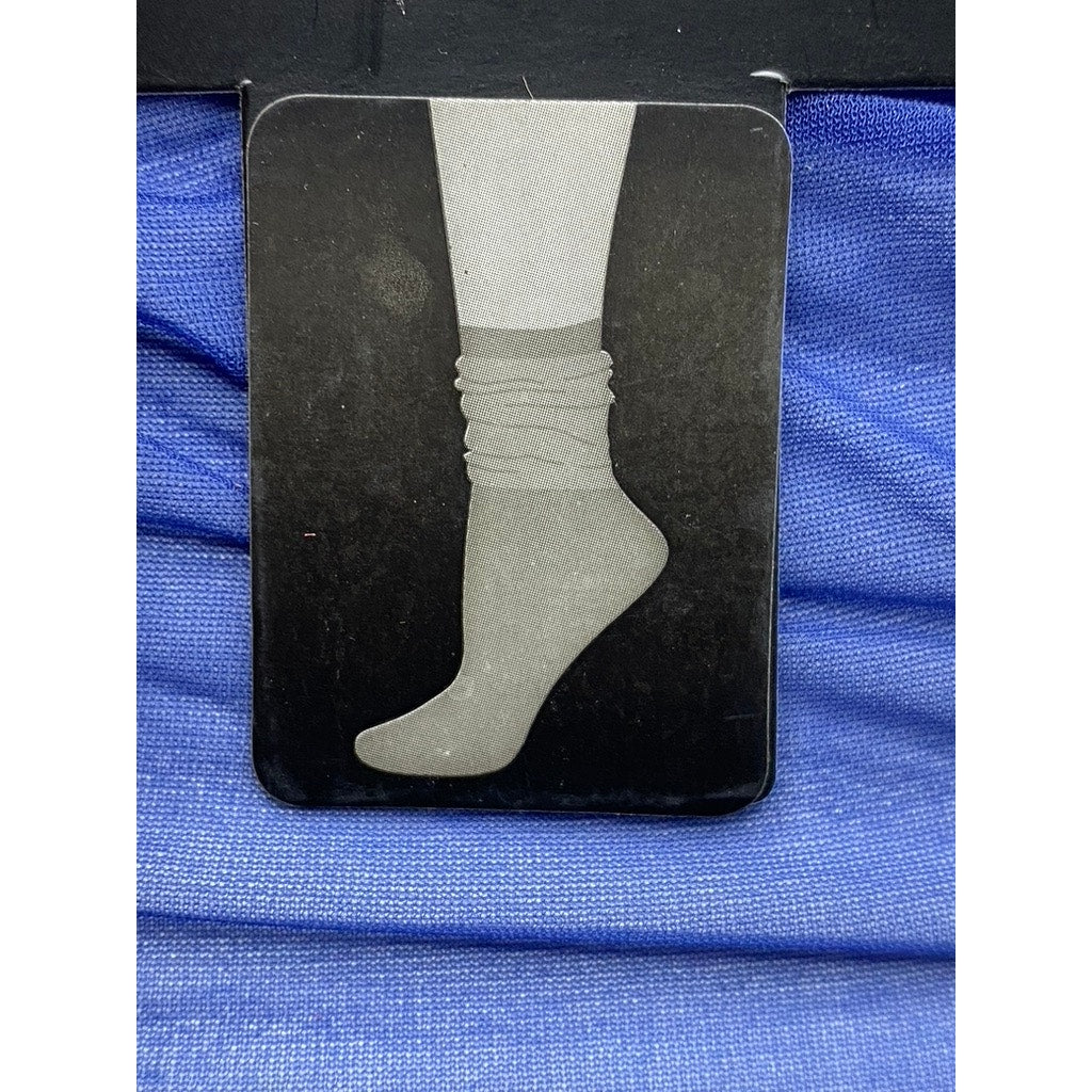 MEMOI Women's Dark Blue Mesh Pull-On Scrunch Anklet Socks SZ OS