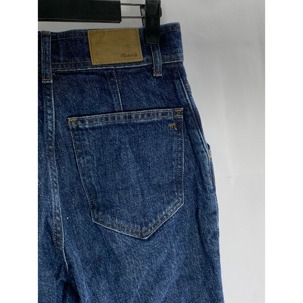 MADEWELL Women's Dark Blue Denim The Perfect Vintage Straight-Leg Jean SZ 24