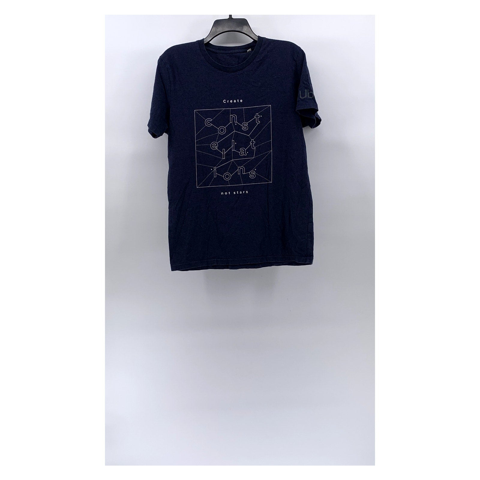 UNBRANDED Unisex Adult Navy Create Constellations Not Stars Graphic T-Shirt SZ S
