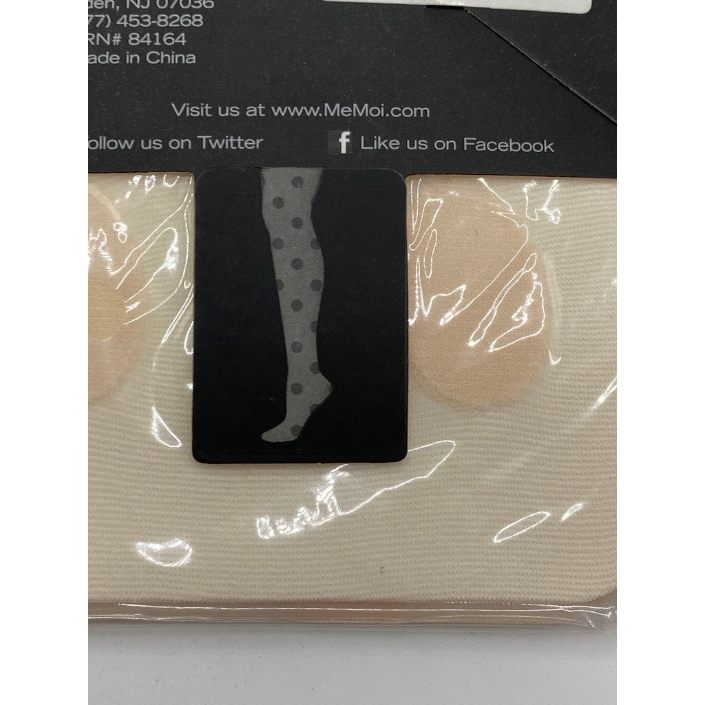 MEMOI Women's Scallop Shell Beige Super Dots Sheer Pull-On Tights SZ M/L