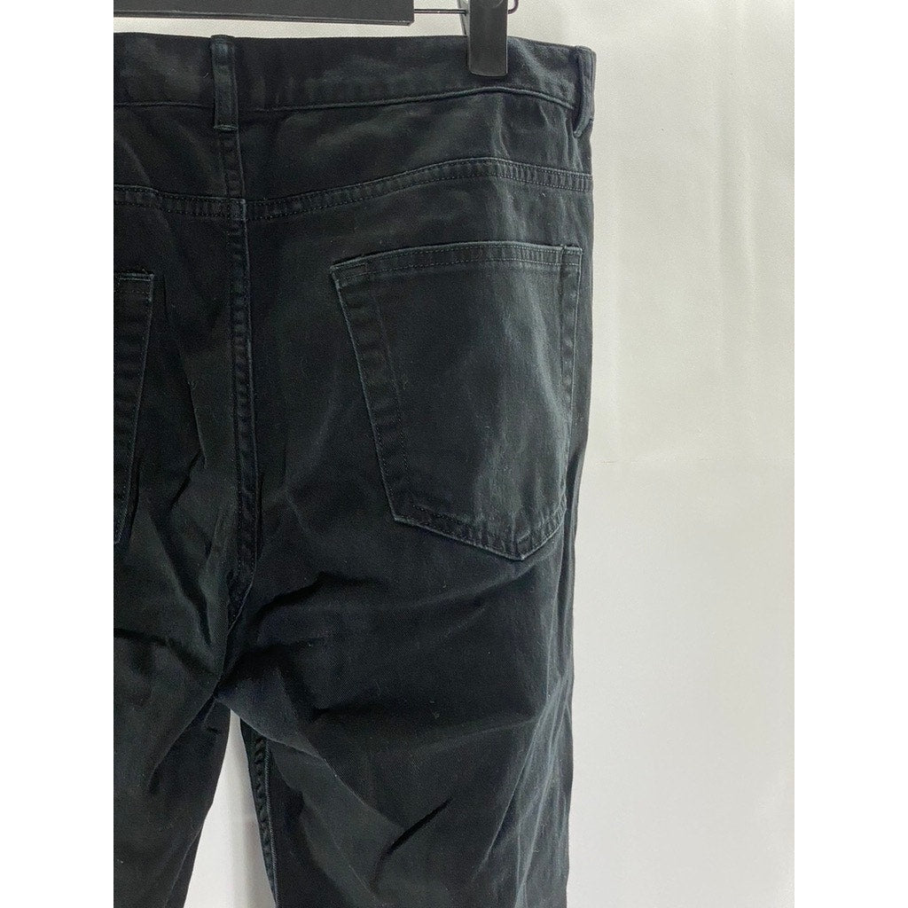 H&M Men's Black Solid Slim-Fit Denim Five-Pocket Jean SZ 32