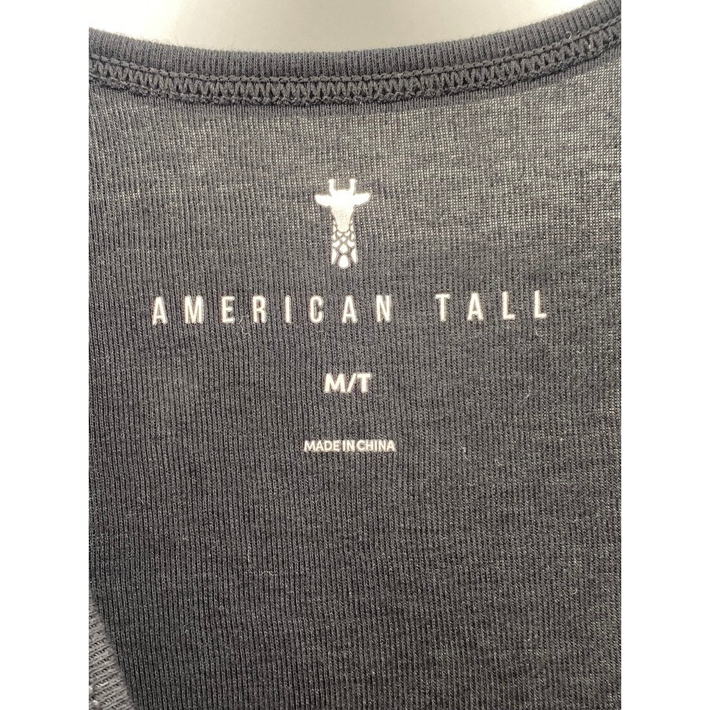 AMERICAN TALL Men's Black Soft-Knit Crewneck Sleeveless Tank SZ M/T