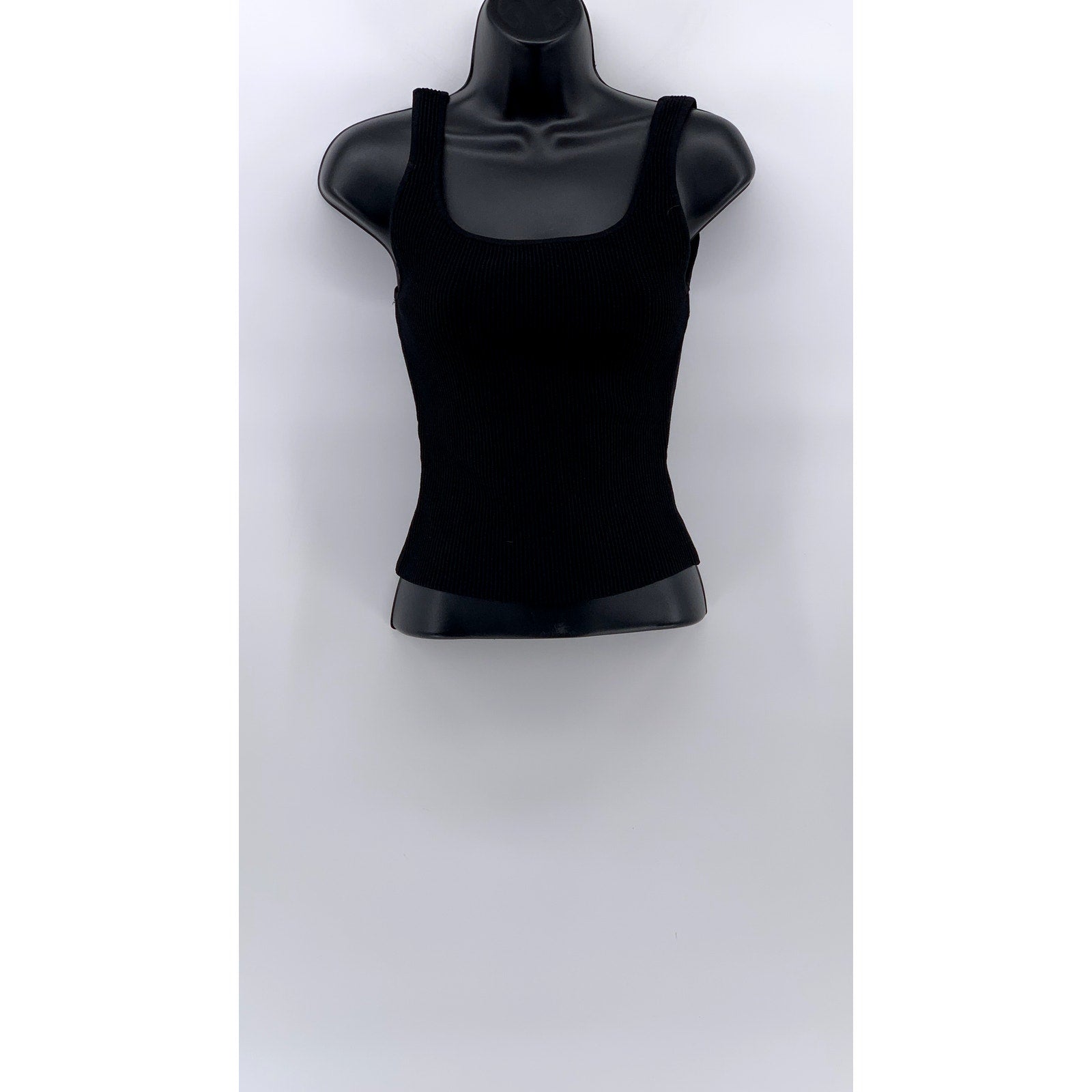 UNBRANDED Women's Black Scoop-Neck Tank Top SZ S