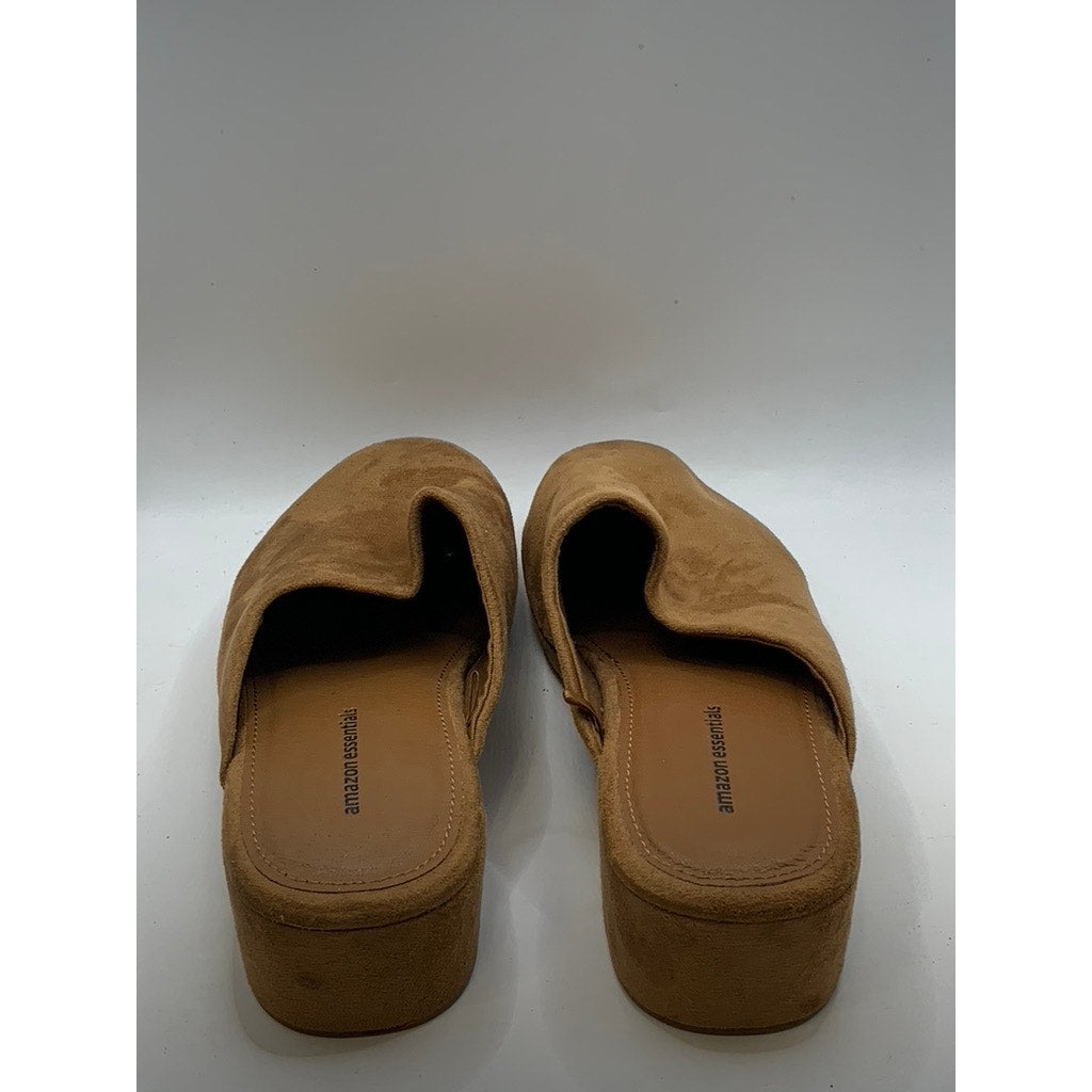 AMAZON ESSENTIALS Women's Tan Slip-On Clogs SZ 8