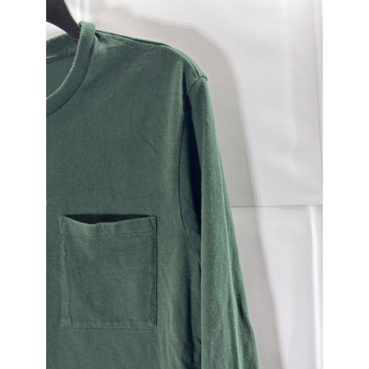 MADEWELL Men's Dark Green Crewneck Relaxed-Fit Organic Cotton T-Shirt SZ S