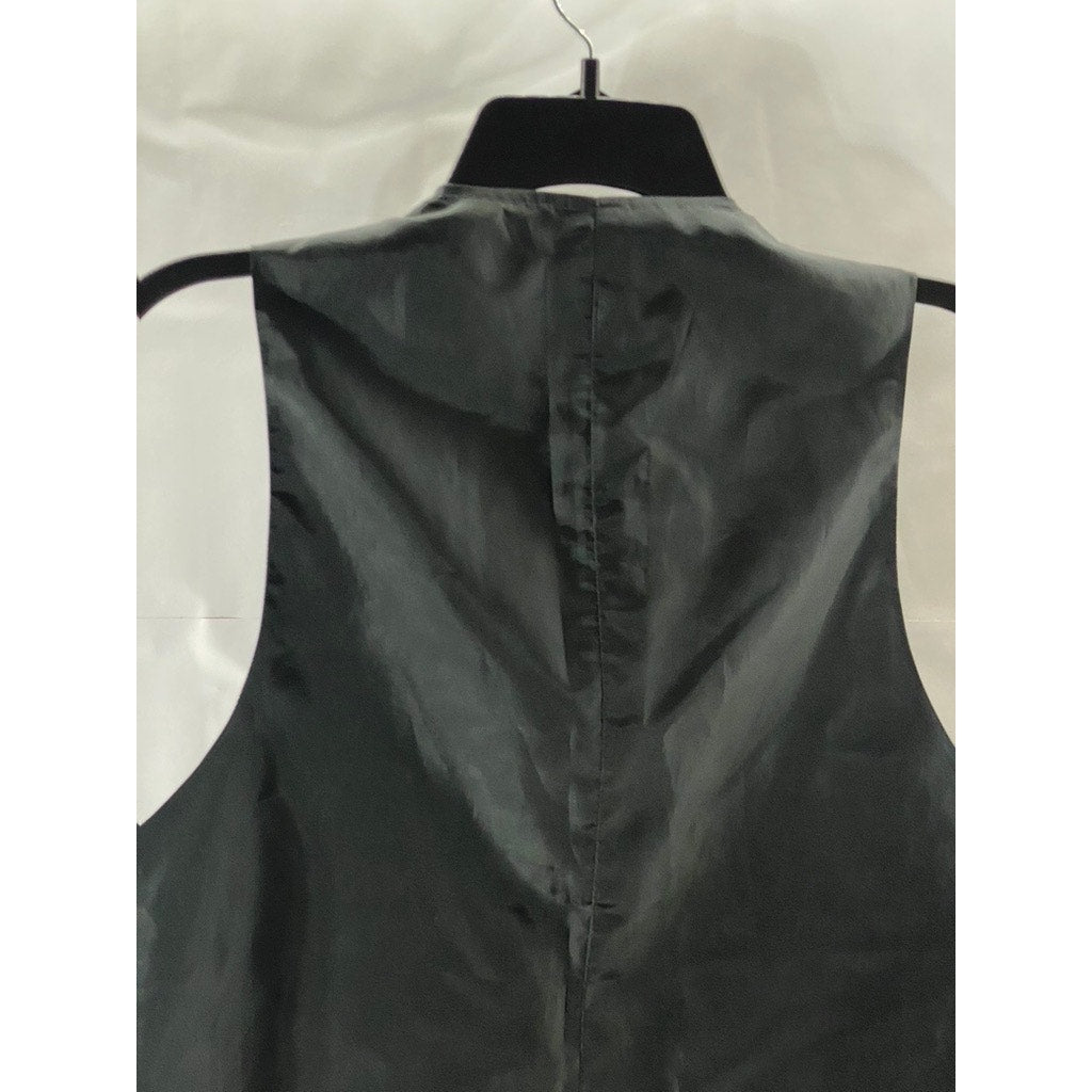 GAP Women's Gray Textured Five-Button V-Neck Sleeveless Suit Vest SZ M