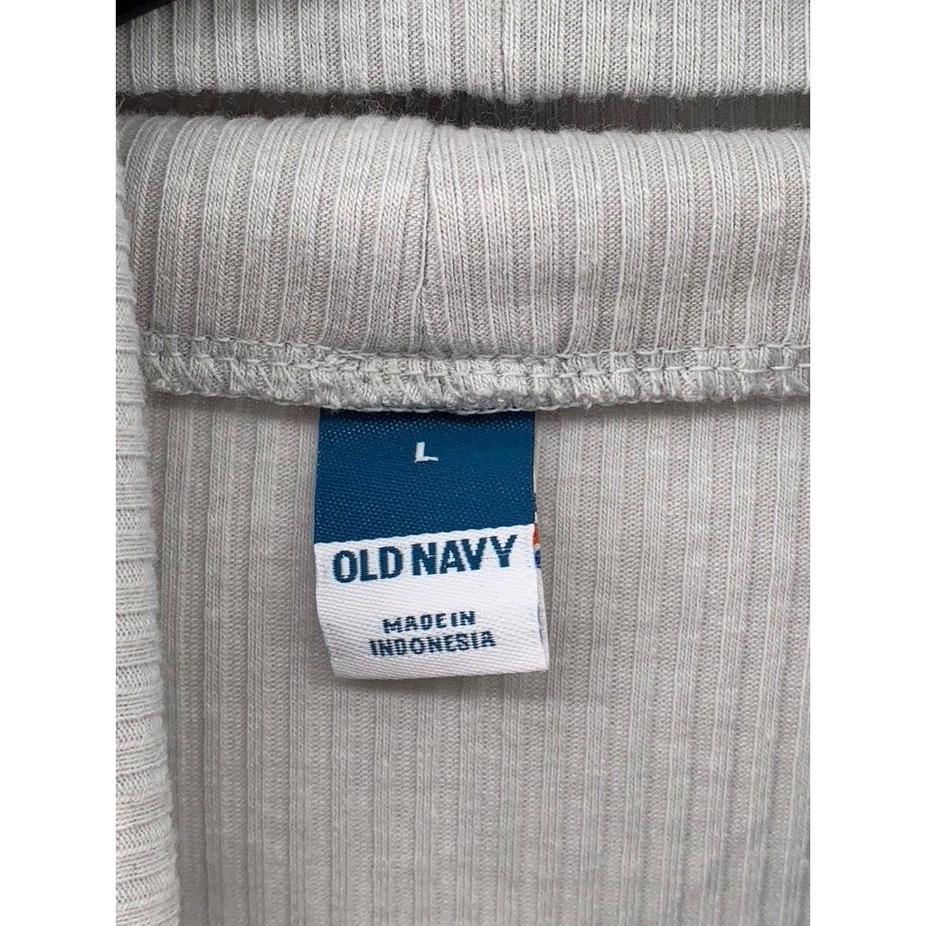 OLD NAVY Women's Gray Ribbed Long-Sleeve Turtleneck Top SZ L