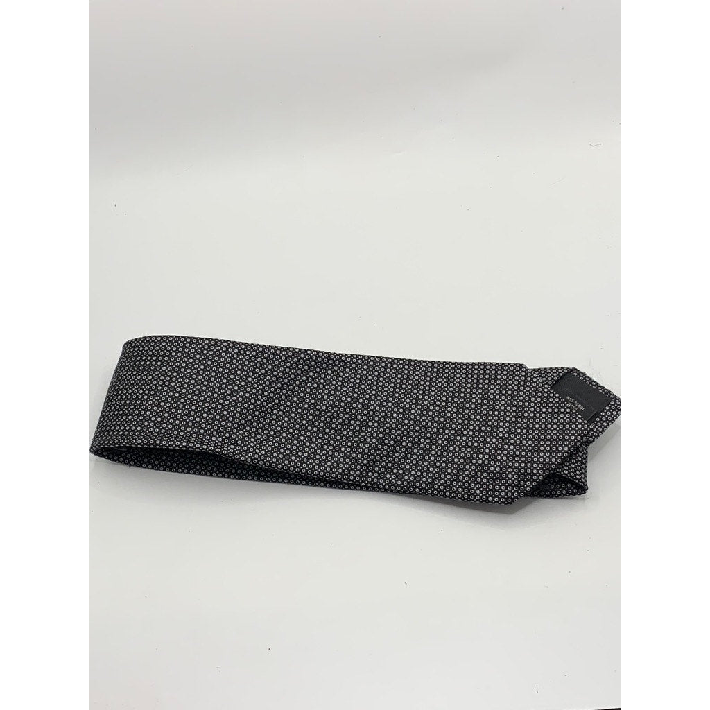 BANANA REUPLIC Men's Black Silk Square Dot Print Tie SZ OS
