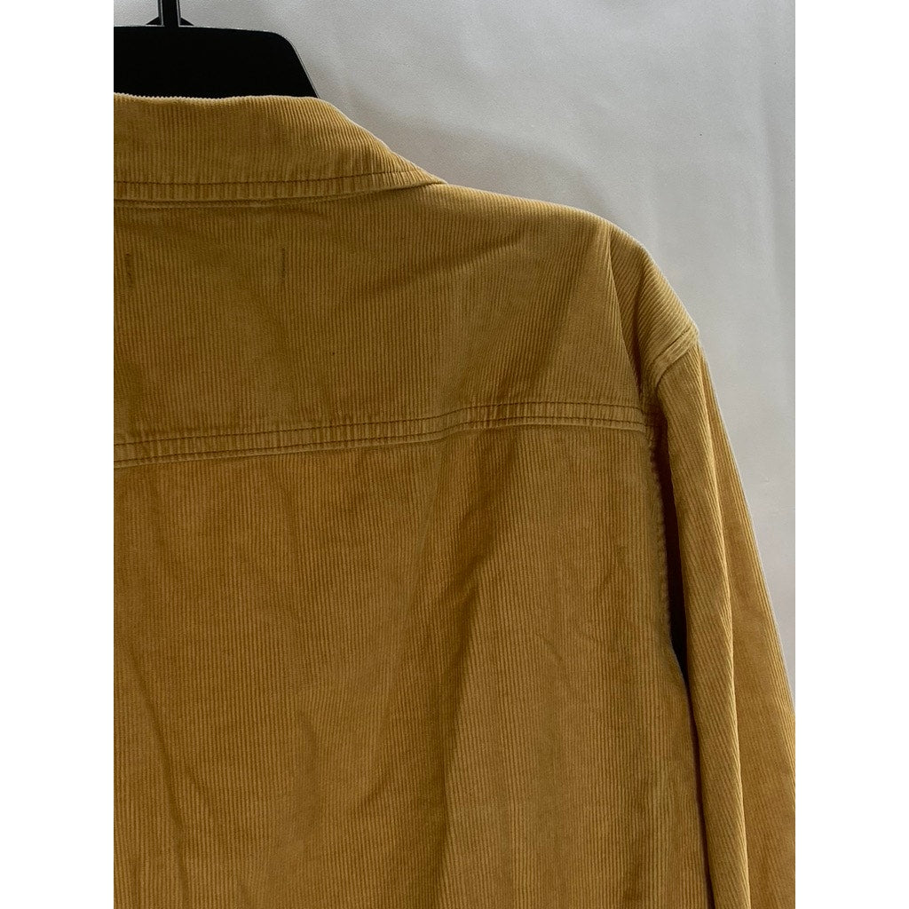 OUTERKNOWN Men's Tan Townes Corduroy Button-Up Long Sleeve Shirt SZ M