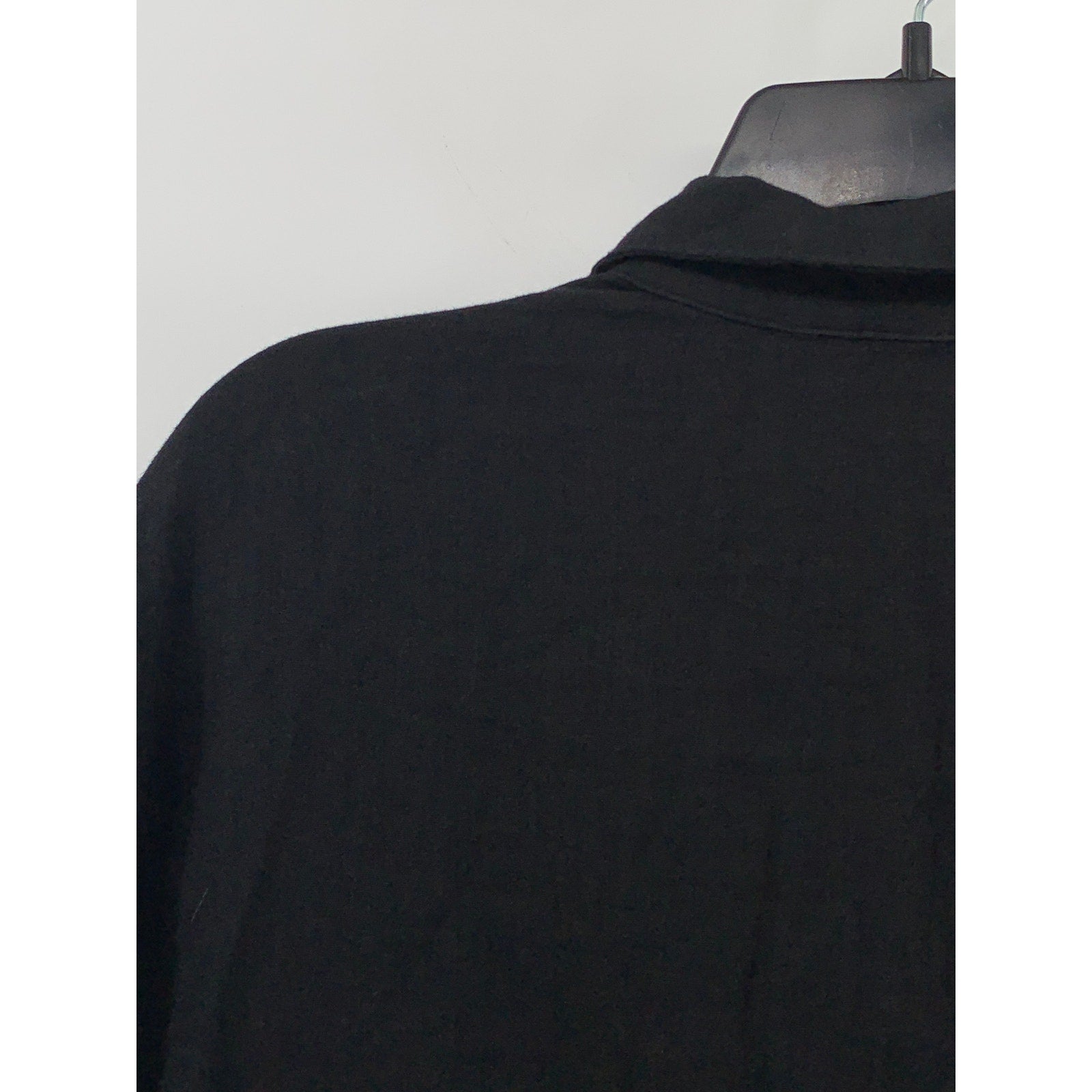 GAP Women's Black Solid Lightweight Split-Neck Short Sleeve Top SZ S