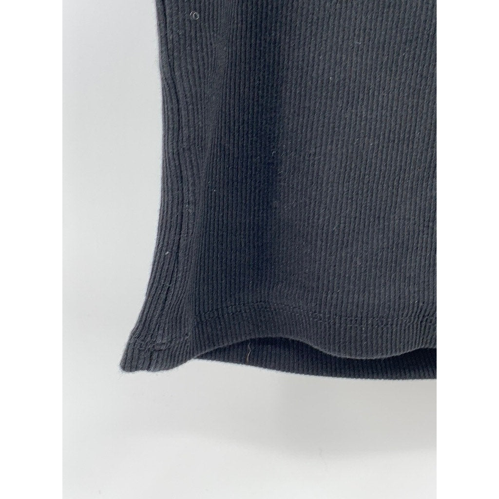 ZARA Women's Black Ribbed Bandeau Crop Top SZ M