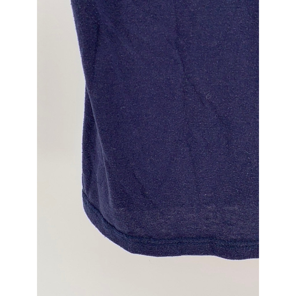 JERZEES Men's Vintage Navy Crewneck Short Sleeve Graphic T-Shirt SZ M