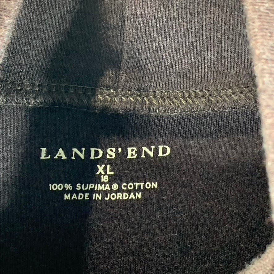 LANDS' END Women's Brown Pullover Supima Cotton Turtleneck Long Sleeve Top SZ XL