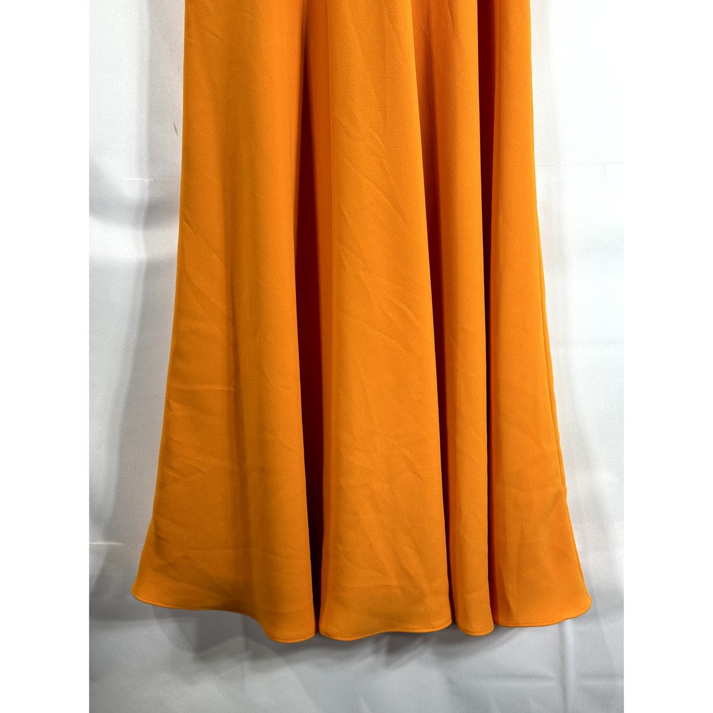 KAREN MILLEN Women's Orange Ruched Mock-Neck Sleeveless Empire-Waist Dress SZ 8