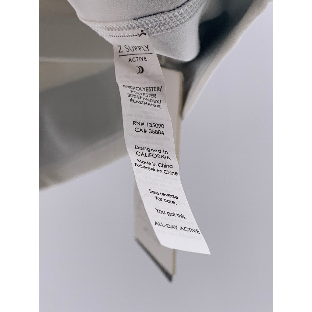 Z SUPPLY Women's Blue-White V-Neck Sleeveless Striped Longline Active Tank SZ M